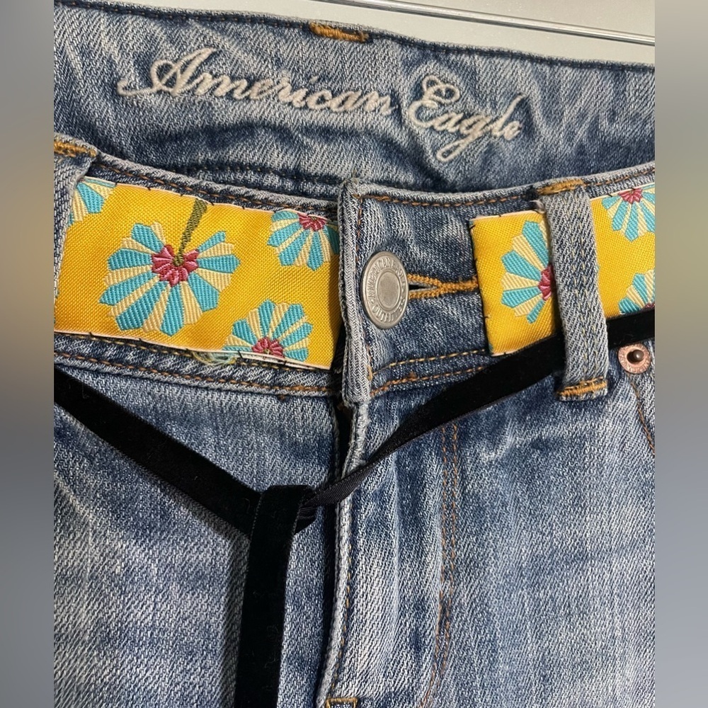 Restored by Design Upcycled American Eagle Jeans – One of a Kind Artisan Denim - Picture 11 of 13